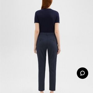 Theory Treeca Pant in Good Wool - Size 0 - nocturne navy